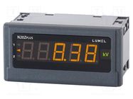 Voltmeter; digital,mounting; 1÷100V; LED; 5 digits; Char: 14mm LUMEL