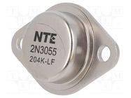 Transistor: NPN; bipolar; 60V; 15A; 115W; TO3 NTE Electronics