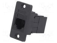 Coupler; SLIM; Cat: 3; 6p4c; RJ11 socket,both sides; 29mm; plastic CLIFF