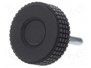 Knob; Ø: 61mm; Ext.thread: M10; 20mm; H: 39mm; technopolymer PP ELESA+GANTER