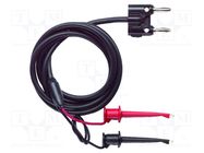 Test lead; BNC plug,clip-on hook probe x2; Urated: 300V; Z: 50Ω 