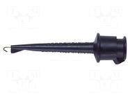 Clip-on probe; hook type; 5A; 60VDC; black; Grip capac: max.3.06mm POMONA