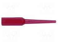 Measuring tip; 3A; red; Tip diameter: 0.76mm; Socket size: 4mm POMONA