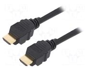 Cable; HDMI plug,both sides; 3m; black; HDMI 2.1 DIGITUS