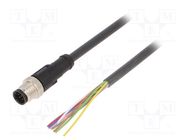 Connection lead; M12; PIN: 8; straight; 2m; plug; 30VAC; 4A; -25÷80°C LAPP