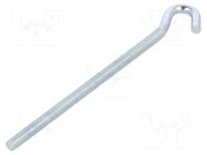 Hook; angular; steel; zinc; Thread len: 116mm; Overall len: 140mm DROMET