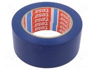 Tape: warning; blue; L: 33m; W: 50mm; self-adhesive; Thk: 0.15mm; 160% TESA