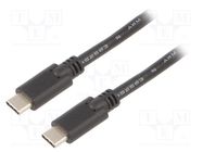 Cable; USB 3.1; USB C plug,both sides; 2m; black; 5Gbps; 60W Goobay