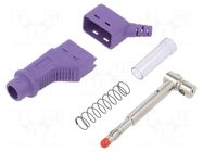 Connector: 4mm banana; plug; 32A; 600V; violet; 2.5mm2 STÄUBLI