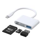 Joyroom HUB multifunctional OTG Lightning adapter - USB 3.2 Gen 1 (3.0, 3.1 Gen 1) / SD, TF / Lightning card reader white (S-H142 white), Joyroom