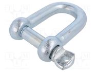 Dee shackle; steel; for rope; zinc; 25mm DROMET