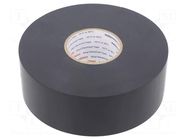 Tape: electrical insulating; W: 38mm; L: 33m; Thk: 0.25mm; black HELLERMANNTYTON