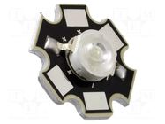 Power LED; green; STAR; 120°; 750mA; 515÷530nm; 70÷80(typ)-110lm NTE Electronics