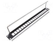 Mounting adapter; patch panel; rack; screw; 29mm; M3; Height: 1U CLIFF