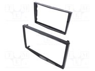 Radio frame; Opel; 2 DIN; black gloss,shiny black 