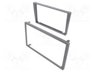 Radio frame; Opel; 2 DIN; dark grey,grey (dark) 