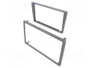 Radio frame; Opel; 2 DIN; dark grey,grey (dark) COMPOTECH