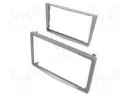 Radio frame; Opel; 2 DIN; matt silver 