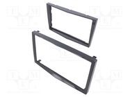 Radio frame; Opel; 2 DIN; grey gloss 