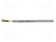 Wire: servo drive; TOPFLEX®611-PUR; 4G1.5mm2; PUR; grey; stranded HELUKABEL