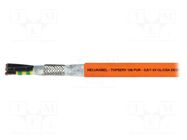 Wire: servo drive; TOPSERV®109; 4G10mm2; orange; stranded; Cu; PUR HELUKABEL