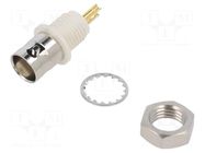 Connector: BNC; socket; female; straight; 50Ω; soldering; PTFE AMPHENOL RF