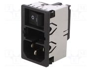 Connector: AC supply; socket; male; 10A; 250VAC; IEC 60320; KM 