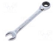 Wrench; combination spanner,with ratchet; 10mm; nickel plated STANLEY
