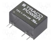 Converter: DC/DC; 1W; Uin: 19.2÷28.8V; Uout: 15VDC; Iout: 67mA; SIP9 TRACO POWER
