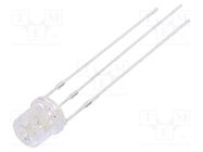 LED; 5mm; green/yellow; 140°; Front: flat; 2.1÷2.6/2.9÷3.6V; round OPTOSUPPLY