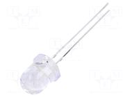 LED; white cold; 8mm; 30°; Front: convex; 3.1÷2.6VDC; No.of term: 2 OPTOSUPPLY