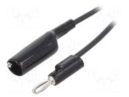 Test lead; 30VAC; 5A; banana plug 4mm,aligator clip; Len: 1.524m POMONA