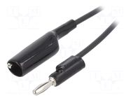 Test lead; 30VAC; 5A; banana plug 4mm,crocodile clip; Len: 1.524m POMONA