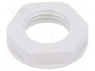 Nut; PG7; polystyrene; 19mm; light grey; -20÷70°C; Thread: PG LAPP