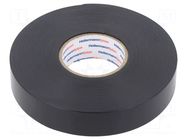 Tape: self-amalgamating; black; 19mm; L: 9.1m; Thk: 0.76mm; -30÷90°C HELLERMANNTYTON
