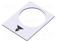 Label; white; Button marking: arrows; control cassette; 30x40mm SCHNEIDER ELECTRIC
