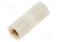 Insulating sleeve; Int.thread: M3; L: 15mm; UL94V-2; polyamide DREMEC