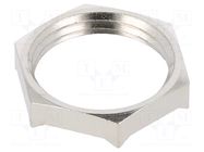 Nut; with earthing; PG11; brass; 21mm; Thread: PG; Plating: nickel LAPP