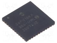 IC: PIC microcontroller; 16kB; 32MHz; SMD; QFN44; PIC24 MICROCHIP TECHNOLOGY