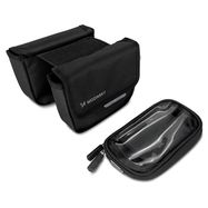 Wozinsky frame bike bag bicycle pannier waterproof phone case 1.5l black (WBB26BK), Wozinsky