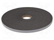 Tape: sealing; W: 20mm; L: 30m; Thk: 4mm; grey; caoutchouc hot-melt 