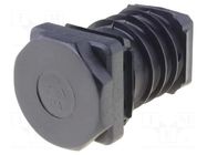 Plugs; for profiles; Body: black; H: 34mm; polyamide; L: 25mm; W: 25mm ELESA+GANTER