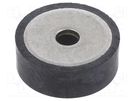 Washer; Base dia: 50mm; stainless steel; H: 22mm; Plating: rubber ELESA+GANTER
