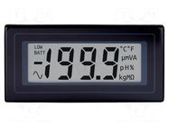 Voltmeter; digital,mounting; 0÷200mV; on panel; snap fastener LASCAR