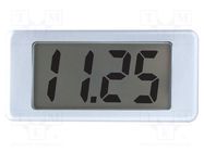 Voltmeter; digital,mounting; 0÷200mV; on panel; LCD 0,5"; 0÷50°C LASCAR
