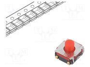 Microswitch TACT; SPST-NO; Pos: 2; 0.05A/32VDC; SMT; none; 5.2mm 