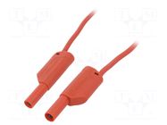 Test lead; 32A; banana plug 4mm,both sides; Urated: 1kV; Len: 1m SCHÜTZINGER