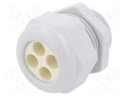 Cable gland; multi-hole; M32; 1.5; IP65; polyamide; grey; 9mm HUMMEL