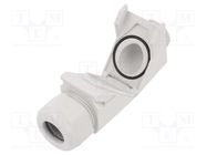 Cable gland; angular; M25; 1.5; IP68; polyamide; grey; HSK-W HUMMEL