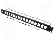 Patch panel; mounting adapter; SLIM; RACK; screw; 29mm; 19" CLIFF